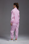 Reusable Pink Clean Room Garments Anti Static For Optical Production Workshop