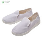 High quality antistatic white blue cleanroom lab canvas dustproof shoes / esd shoe / safety shoe