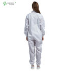 Anti Static ESD resuable workwear white color whit pen pocket conductive fiber  for cleanroom